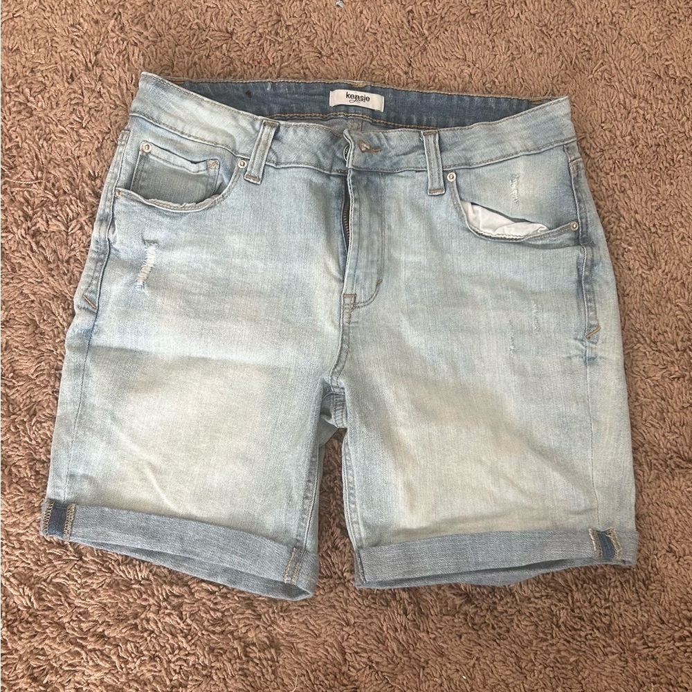 Kensie Light Wash Denim Jean Shorts for Men